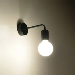 Applique en acier 1 ampoule 3000K - 8x14x8cm Sollux