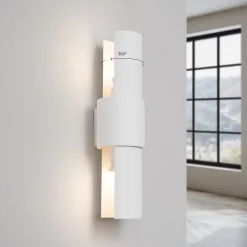 Applique en acier 2 ampoules 4000K - 10x12x37cm Sollux