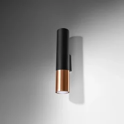 Applique en acier 2 ampoules 3000K - 6x8x29cm Sollux