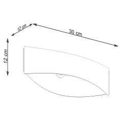 Applique en acier 1 ampoule 4000K - 12x30x12cm Sollux