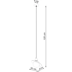 Applique en acier 1 ampoule 4000K - 20x20x125cm Sollux