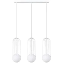 Applique en acier 3 ampoules 4000K - 54x12x115cm Sollux