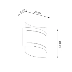 Applique en acier 1 lampes 21x8.5x23cm Sollux