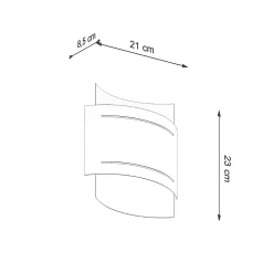 Applique en acier 1 lampes 21x8.5x23cm Sollux