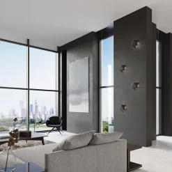 Applique en acier 2 lampes 27x8x25cm Sollux