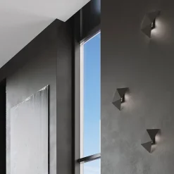 Applique en acier 2 lampes 27x8x25cm Sollux