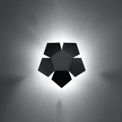 Applique en acier 2 lampes 30x30x8cm Sollux