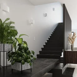 Applique en acier 2 lampes 34x8x14cm Sollux