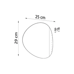 Applique en acier 2 lampes 25x8x29cm Sollux