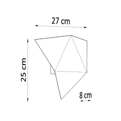 Applique en acier 2 lampes 27x8x25cm Sollux