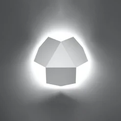 Applique en acier 2 lampes 30x30x8cm Sollux