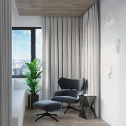 Applique en acier 2 lampes 30x30x8cm Sollux