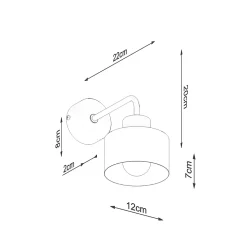 Applique en acier 1 lampes 22x20x20cm Sollux