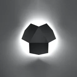 Applique en acier 2 lampes 30x30x8cm Sollux