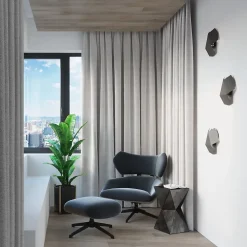 Applique en acier 2 lampes 30x30x8cm Sollux