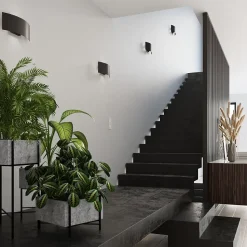 Applique en acier 2 lampes 34x8x14cm Sollux