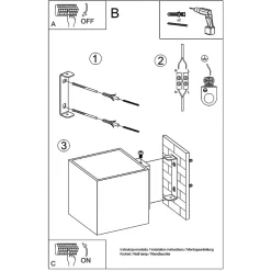 Applique en acier 1 lampes 10x12.5x10cm Sollux