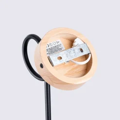 Applique en acier/bois 1 ampoule 4000K - 10x19x24cm Sollux