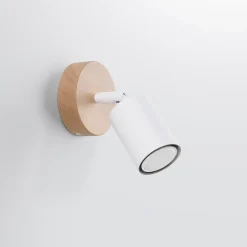 Applique en acier/bois 1 lampes 16x10x16cm Sollux