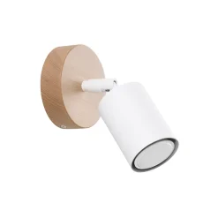 Applique en acier/bois 1 lampes 16x10x16cm Sollux