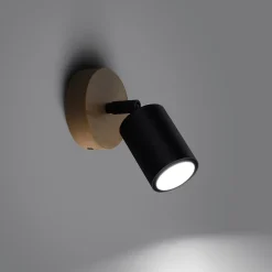 Applique en acier/bois 1 lampes 16x10x16cm Sollux