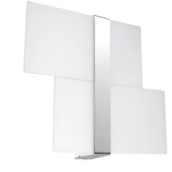 Applique en acier/verre 2 ampoules 3000K - 39x6x28cm Sollux