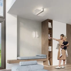 Applique en acier/verre 2 ampoules 3000K - 39x6x28cm Sollux