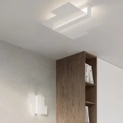 Applique en acier/verre 2 ampoules 3000K - 39x6x28cm Sollux