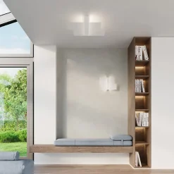 Applique en acier/verre 2 ampoules 3000K - 39x6x28cm Sollux