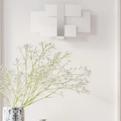 Applique en acier/verre 2 ampoules 4000K - 42x7x23cm Sollux