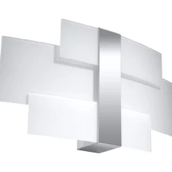 Applique en acier/verre 2 ampoules 4000K - 42x7x23cm Sollux