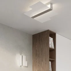 Applique en acier/verre 2 lampes 39x6x28cm Sollux