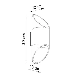 Applique en aluminium 1 ampoule 3000K - 10x12x30cm Sollux