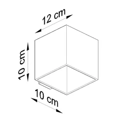 Applique en aluminium 1 ampoule 3000K - 10x12x10cm Sollux