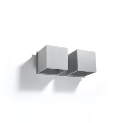 Applique en aluminium 2 ampoules 3000K - 26x12x11cm Sollux