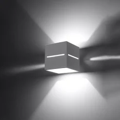 Applique en aluminium 1 ampoule 4000K - 10x12x10cm Sollux