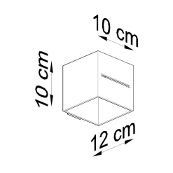 Applique en aluminium 1 ampoule 4000K - 10x12x10cm Sollux