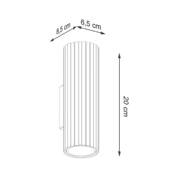 Applique en aluminium 2 ampoules 4000K - 6.5x8.5x20cm Sollux