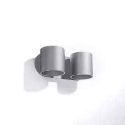 Applique en aluminium 2 lampes 26x12x10cm Sollux