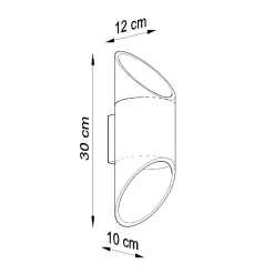 Applique en aluminium 1 lampes 10x12x30cm Sollux