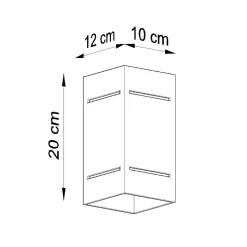 Applique en aluminium 1 lampes 10x12x20cm Sollux