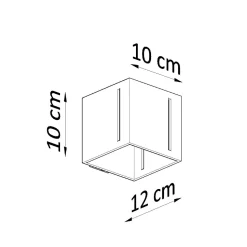 Applique en aluminium 1 lampes 10x12x10cm Sollux