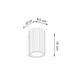 Applique en aluminium 1 lampes 6.5x8.5x10cm Sollux