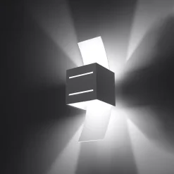 Applique en aluminium/verre 1 ampoule 4000K - 10x12x30cm Sollux