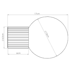 Applique en aluminium/verre 1 lampes 12x17x12cm Sollux