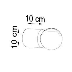 Applique en bois 1 ampoule 3000K - 10x10x10cm Sollux