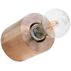 Applique en bois 1 ampoule 3000K - 10x10x10cm Sollux