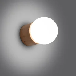 Applique en bois 1 ampoule 4000K - 12x17x12cm Sollux