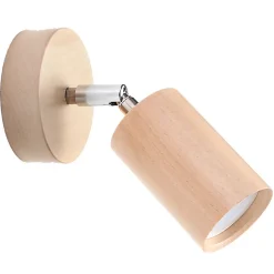 Applique en bois 1 ampoule 4000K - 10x20x20cm Sollux