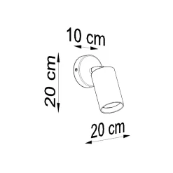 Applique en bois 1 ampoule 4000K - 10x20x20cm Sollux